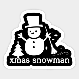 xmas snowman Sticker